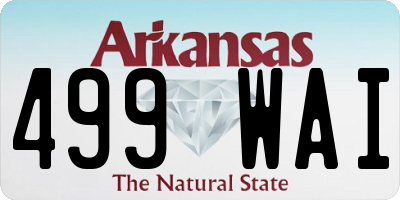 AR license plate 499WAI