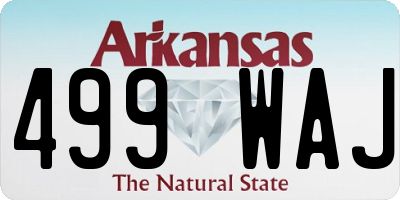 AR license plate 499WAJ
