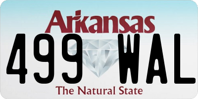 AR license plate 499WAL