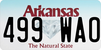 AR license plate 499WAO