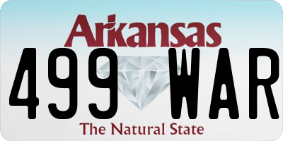 AR license plate 499WAR