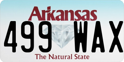 AR license plate 499WAX