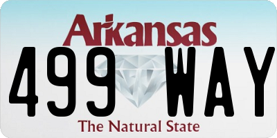 AR license plate 499WAY