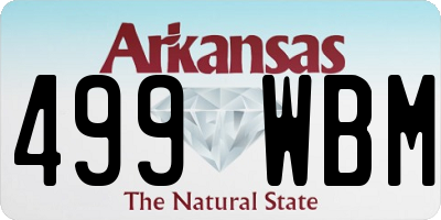 AR license plate 499WBM