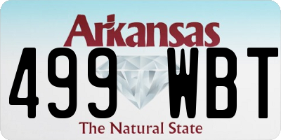 AR license plate 499WBT