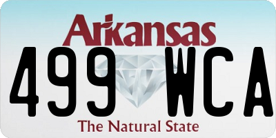 AR license plate 499WCA