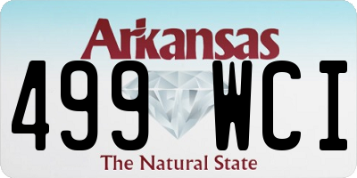 AR license plate 499WCI