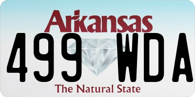 AR license plate 499WDA
