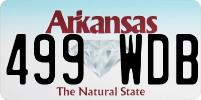 AR license plate 499WDB