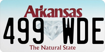 AR license plate 499WDE