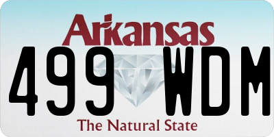 AR license plate 499WDM
