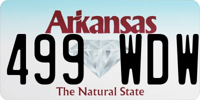 AR license plate 499WDW