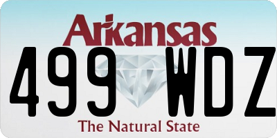 AR license plate 499WDZ