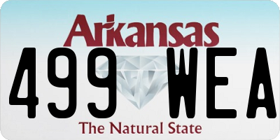 AR license plate 499WEA