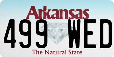 AR license plate 499WED