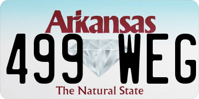 AR license plate 499WEG