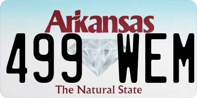 AR license plate 499WEM