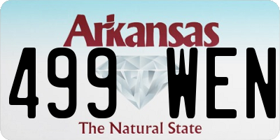 AR license plate 499WEN