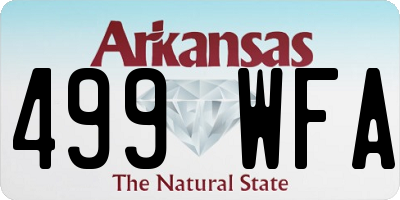 AR license plate 499WFA