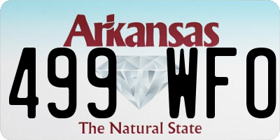 AR license plate 499WFO