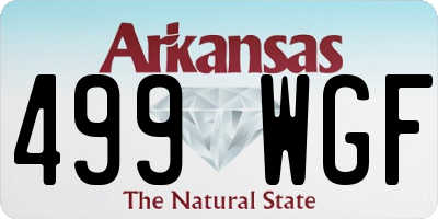 AR license plate 499WGF