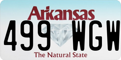 AR license plate 499WGW