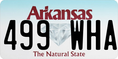 AR license plate 499WHA