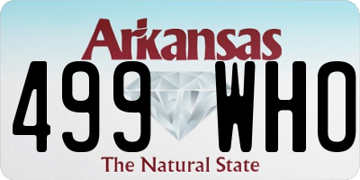 AR license plate 499WHO