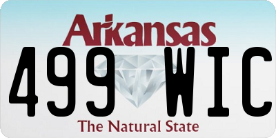 AR license plate 499WIC