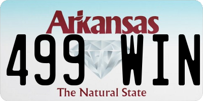 AR license plate 499WIN