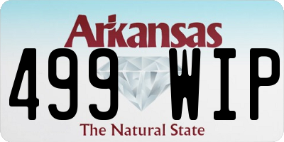 AR license plate 499WIP