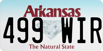 AR license plate 499WIR