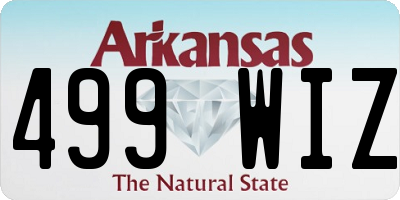 AR license plate 499WIZ