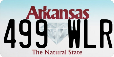 AR license plate 499WLR