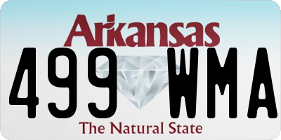 AR license plate 499WMA