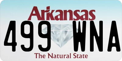 AR license plate 499WNA