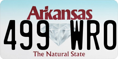 AR license plate 499WRO