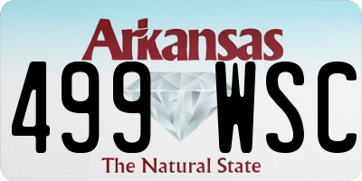 AR license plate 499WSC