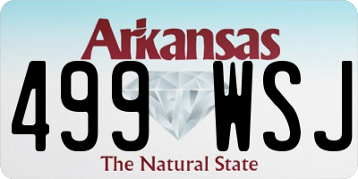 AR license plate 499WSJ