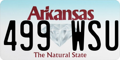 AR license plate 499WSU