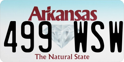 AR license plate 499WSW