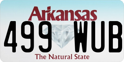 AR license plate 499WUB