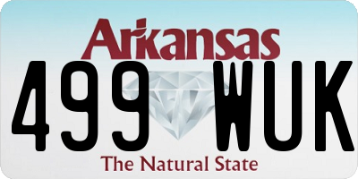 AR license plate 499WUK