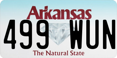 AR license plate 499WUN