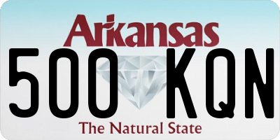 AR license plate 500KQN
