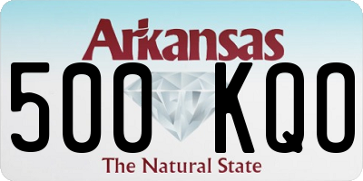 AR license plate 500KQO