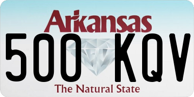 AR license plate 500KQV
