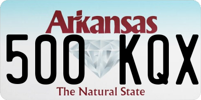 AR license plate 500KQX