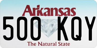AR license plate 500KQY