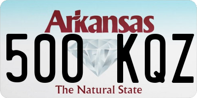 AR license plate 500KQZ